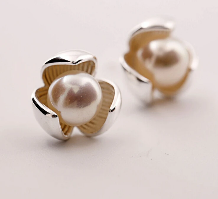 Hibiscus flowers 100% 925 Sterling silver Jewelry fashion Hypoallergenic Stud earrings  for women gift