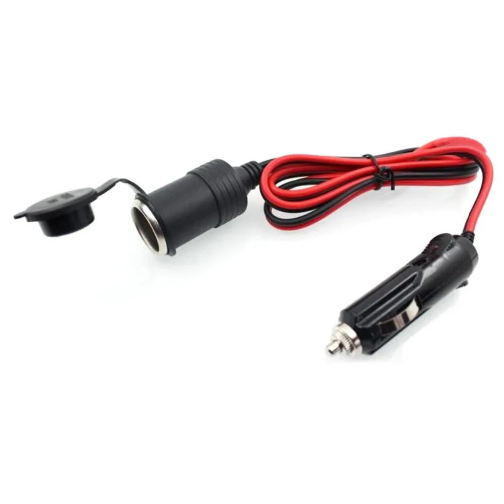 1.5MM Cigarette Lighter Female Socket Metal Head with 1M Wire