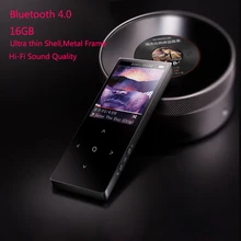 Bluetooth4.0 MP3 плеер 16 Гб металлическая сенсорная кнопка 1,8 дюймов Экран музыкальный плеер с FM, электронная книга, музыкальными плеерами Спорт Бег C8