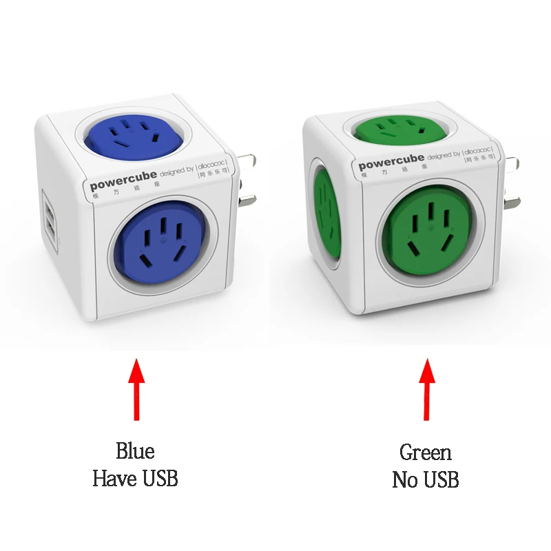 Allocacoc Smart Plug Power cube электрическая USB розетка для Австралии Новая Зеландия