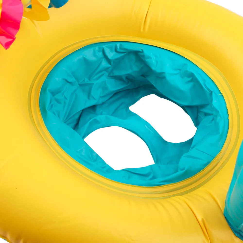 Безопасное регулируемое кольцо для плавания, кольцо для плавания для матери и ребенка, двойное плавающее кольцо для детей 0-3 лет