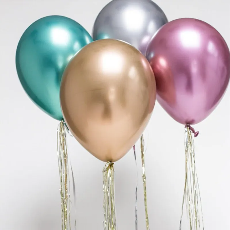 10pcs 12'' NEW Metallic Latex Balloon Thick Metal Chrome Alloy Balloons Wedding Birthday Party Decorations Adult Wedding Balloon