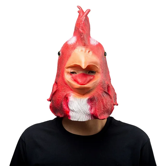 Halloween Animal Latex Masks Big Cock Full Face Mask Adult Cosplay ...