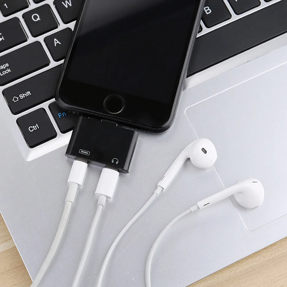Audio Headphones Adapter Cable For iphone 7 7 plus Charging +Listen to Music+Call Converte Splitter For iphone X 8 plus IOS 12 Audio Headphones Adapter Cable For iphone 7 7 plus Charging +Listen to Music+Call Converte Splitter For iphone X 8 plus IOS 12