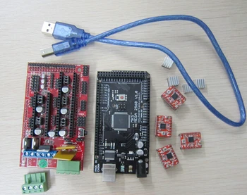 

1kit reprap 3d printer accessories motherboard kit / 3D printer MKS 2560 + ramps1.4 + 4pcs A4988 driver module kit