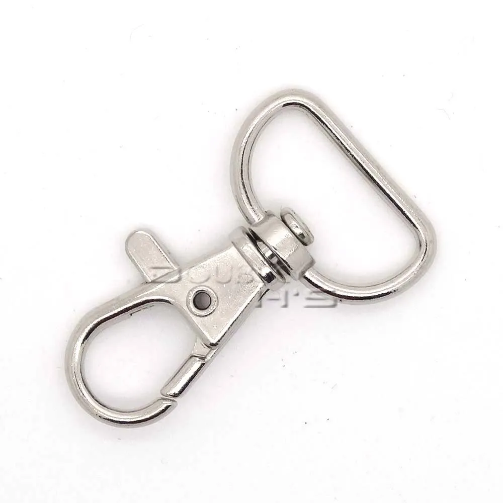 

5pcs/lot Matel Snap Hooks Rotary Swivel For Backpack Webbing 20mm Nickel Plated Lobster Clasps