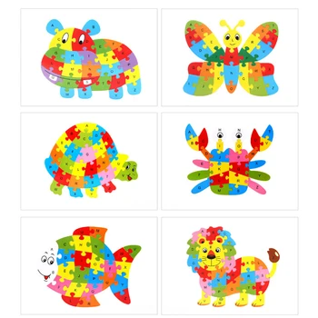 

Early Childhood Education Puzzle Cartoon Animal Puzzle 26 Letter Board Wooden Children's Puzzle Toy Student Gift