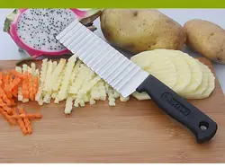 1 шт. волна картофеля резак нержавеющая сталь Морковь Огурец волнистый слайсер кухня овощей резка ножи KX 218