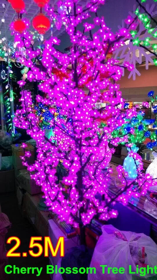 2014 New Holiday Light Christmas Decoration Lights Luxury Handmade Drtificial led Cherry Blossom Tree Light 250cm 1200 Light (11)