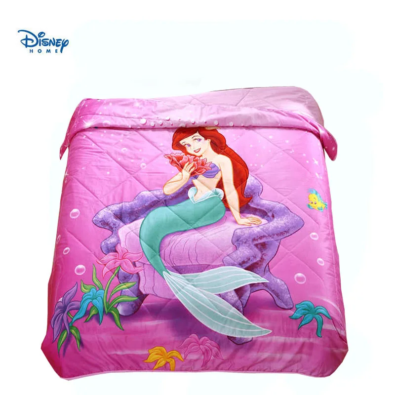 Disney Little Mermaid Pink Throws Blanket Single Twin Full Queen