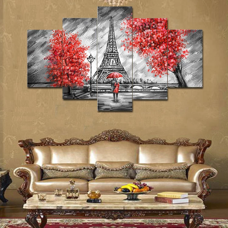 Abstract-Lovers-Canvas-Paintng-Hot-Cuadros-Decorative-5Pcs-Modular-Picture-HD-Tableau-Wall-Pictures-For-Living