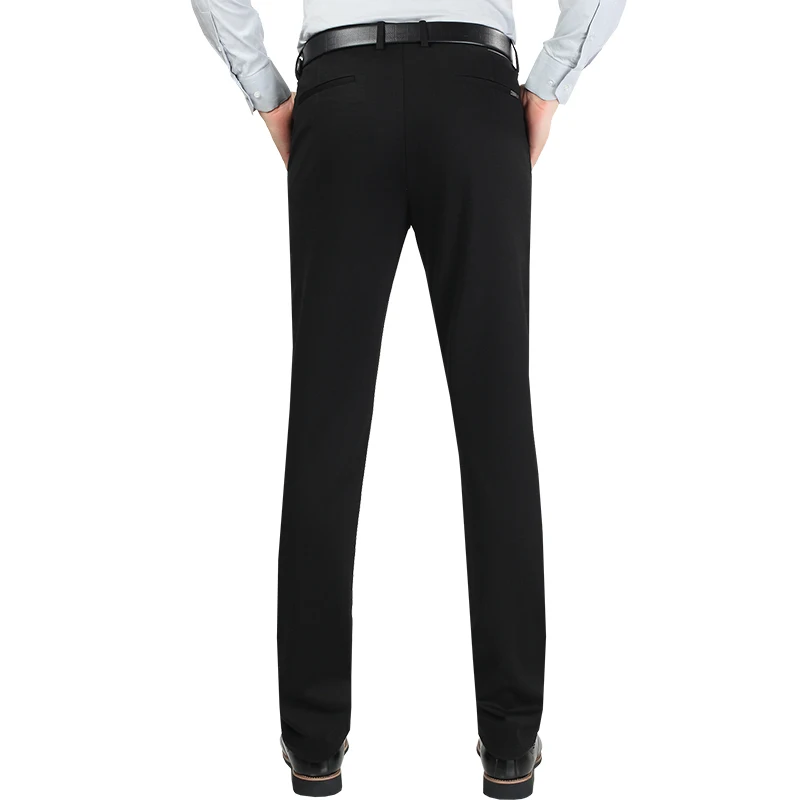 Мужские костюмные брюки хорошего качества эластичные мужские деловые брюки для официального костюма мужские прямые брюки 29-38