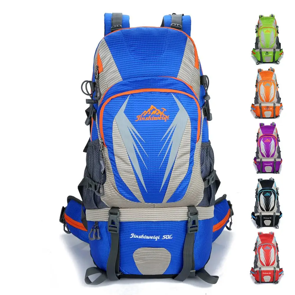

Outdoor Travel Backpack Climbing Backpack Waterproof Hiking Camping 50L Bag For Men Female Trekking backpack hwjianfeng