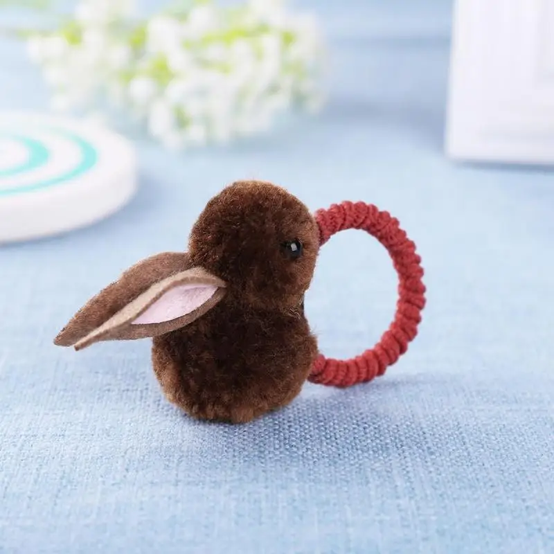 Пасхальный Кролик плюшевая повязка для волос резинки войлочные кроличьи уши волосы кольцо Детские волосы для девочек Аксессуары-заколки для волос для девочек