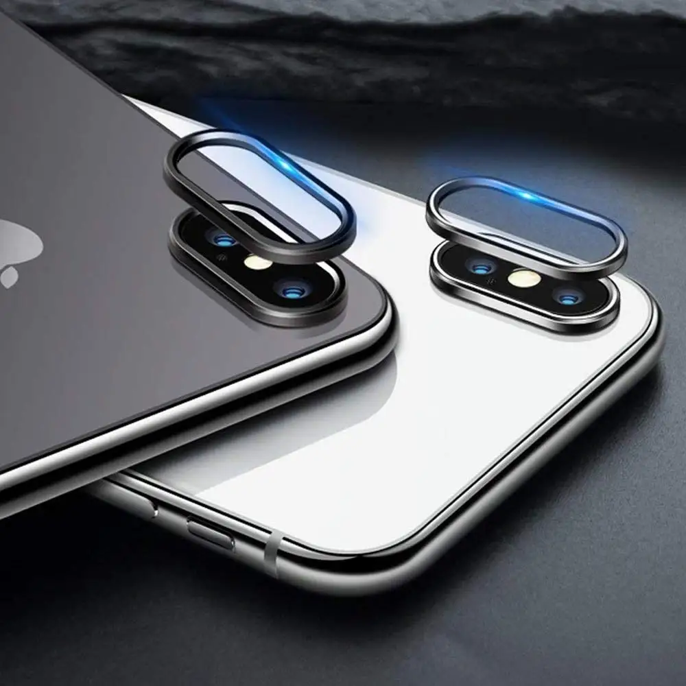 PORTEFEUILLE Smart Phone Camera Metal Lens Film Protector Camera Guard Ring Bumper For Iphone X XR XS MAX Lens Protection Ring (53)