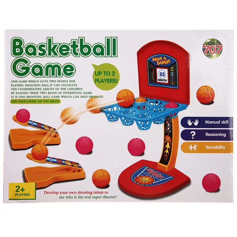 Basketball Shooting Machine Desk Table Games Players Gaming Toy Early Educational Toys for Kids