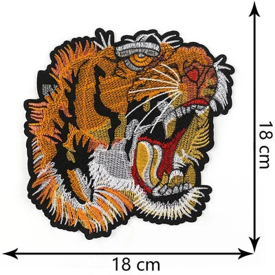 1 шт DIY ручной работы в виде головы тигра, с блёстками, с вышивкой, с обратным воротником патч аппликация на патчи для деловая курточка с NL090