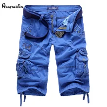 Горячие шорты милитари летние комбинезоны стиль карго х/б мужские шорты Свободное длинное платье с длинными рукавами брюки без пояса D56