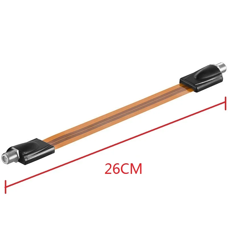 

Extrem slim Flat RG6 Coaxial Cable Female F Connector Fits Under Doors Windows 26cm long