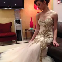 2017 neue Ankunft Abendkleider Lange Meerjungfrau Schatz Gold Pailletten Perlen Formal Dress Zurück Lace Up Abendkleider Elegante