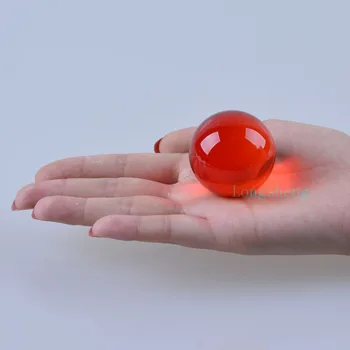

40mm Decorative Solid Healing Glass Sphere Red Crystal Ball Home Decoration Accessories For Living Room