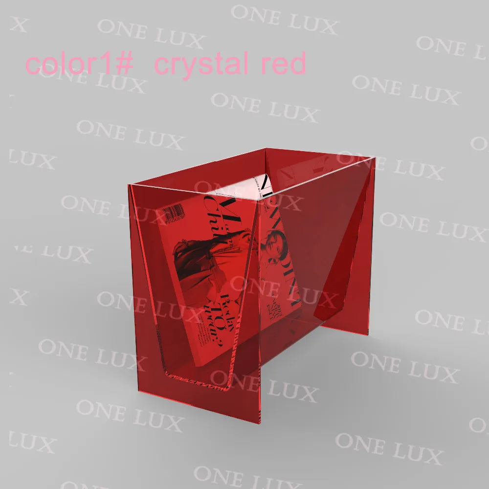 واحد لوكس المنزل استخدام مجلة صحيفة تخزين الرف ، الاكريليك الملحقات مكتب و منظم ، البرسبيكس كتاب الجيب