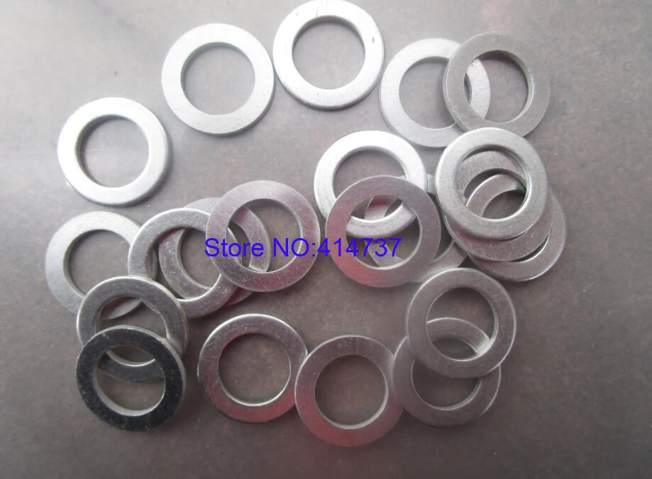 

1000pcs/ lot High Quality 19*25*1.5mm aluminum flat washer Aluminum sealing ring m19*25 Custom-made