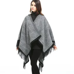 Nueva Moda de las Mujeres Del Mantón de la Borla Del Poncho de Gran Tamaño Ocasional Bufanda de la Tela Escocesa Envuelve la Manta de la Capa de Cachemira Nueva Moda de las Mujeres Del Mantón de la Borla Del Poncho de Gran Tamaño Ocasional Bufanda de la Tela Escocesa Envuelve la Manta de la Capa de Cachemira