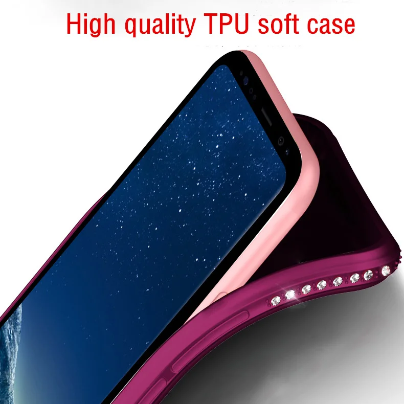 Мягкий силиконовый чехол Shine Diamond для Samsung Galaxy J1 2016 J3 J5 J7 2017 A6 A8 Plus J4 J6 A7 2018 A750 A3 A5