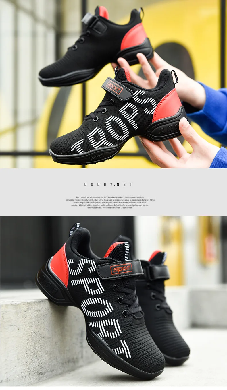 Kids sneakers For Girls Dance shoes children's aerobics shoes soft bottom fitness sports shoes Jazz Modern square dance shoes (10)