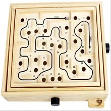 Golden Key Large 30 26 7CM Wooden Labyrinth Board Game Ball In Maze Puzzle Handcrafted Toys
