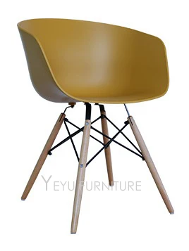 Современный Дизайн Популярные Пластик и твердые деревянные ноги обеденное кресло, мода Лофт дизайнерские стулья для кафе, стул для конференц-зала комплект из 2 предметов - Цвет: Ginger