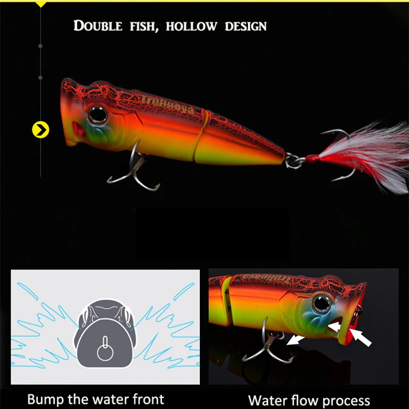 Mermaidknight الصيد السحر بوبر 70 ملليمتر/14 جرام العائم توبواتر الطعوم البحر الاصطناعي بيت crankbait الصلب بيت لصيد الأسماك Mermaidknight الصيد السحر بوبر 70 ملليمتر/14 جرام العائم توبواتر الطعوم البحر الاصطناعي بيت crankbait الصلب بيت لصيد الأسماك