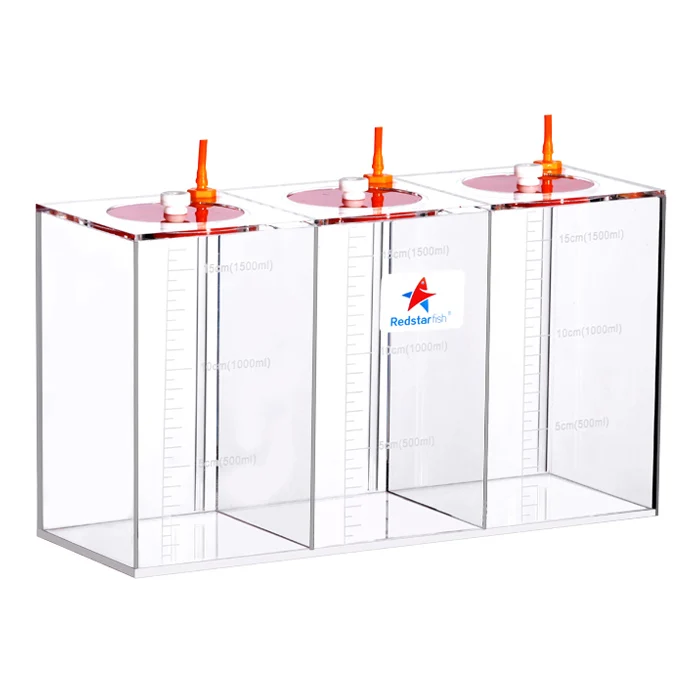 

1.5L x3 Titration bucket Filter bucket storage hydration bucket SPS soft and hard feeding coral cap perforation filter