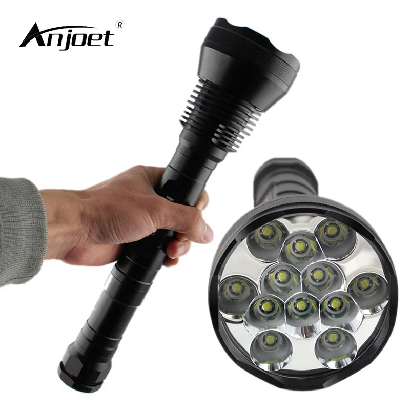 ANJOET высокое Яркость светодиодный фонарик 12T6 13000 люмен 12x XML T6 torch 26650 18650 для спорта на открытом воздухе кемпинг приключения