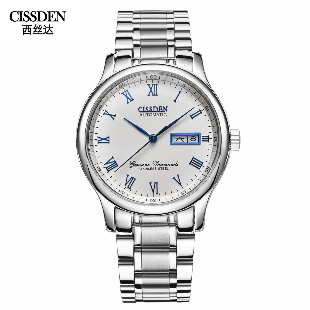 CISSDEN Luxury brand Men s mechanical watches Automatic wrist watch 100m waterproof calendar