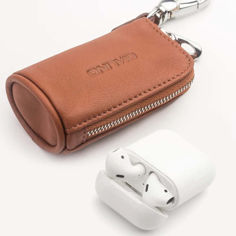 New Genuine Leather Case for Headphones Case Storage Carrying Bag Box Case for Headphones Earphone TF Card Case for Headphones