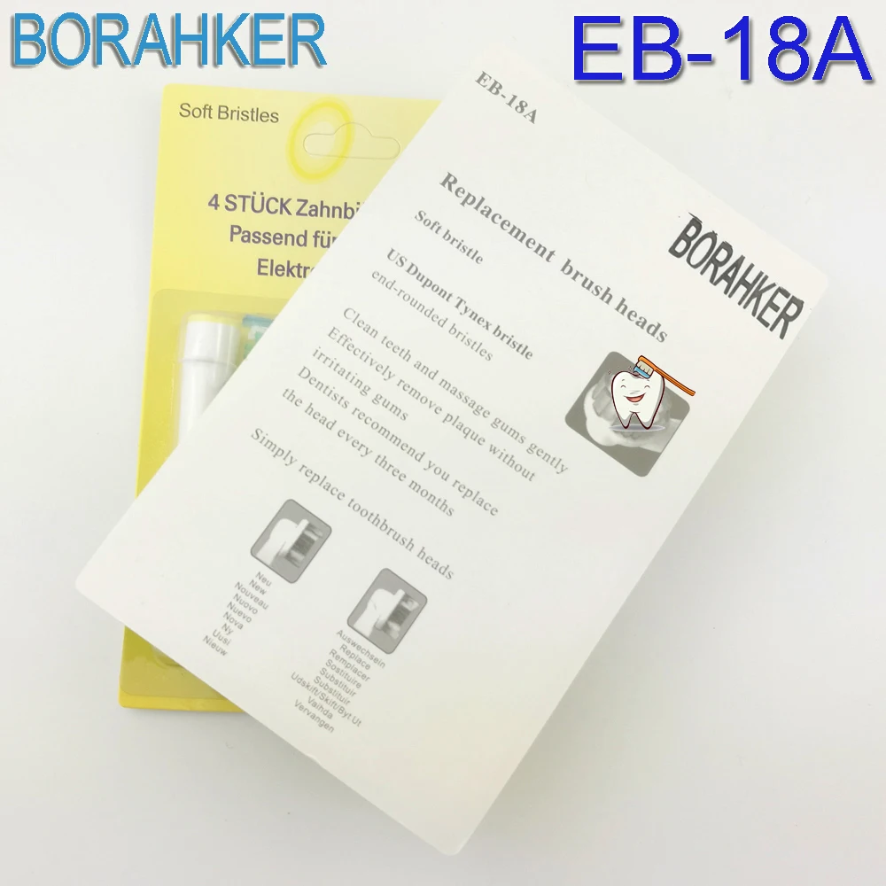 

Electric Toothbrush Heads EB-18A Soft Bristles 3D White Pro Bright 4pcs(1pack) Free Shipping