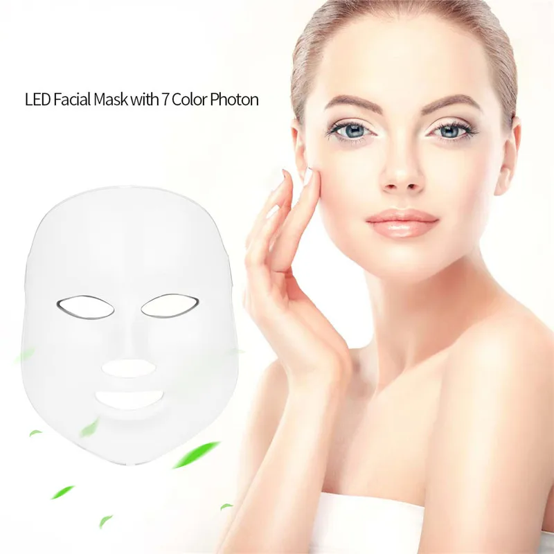 7 Colors Beauty Therapy Photon LED Facial Mask Light Skin Care Rejuvenation Wrinkle Acne Removal Face Beauty Spa Instrument 4950