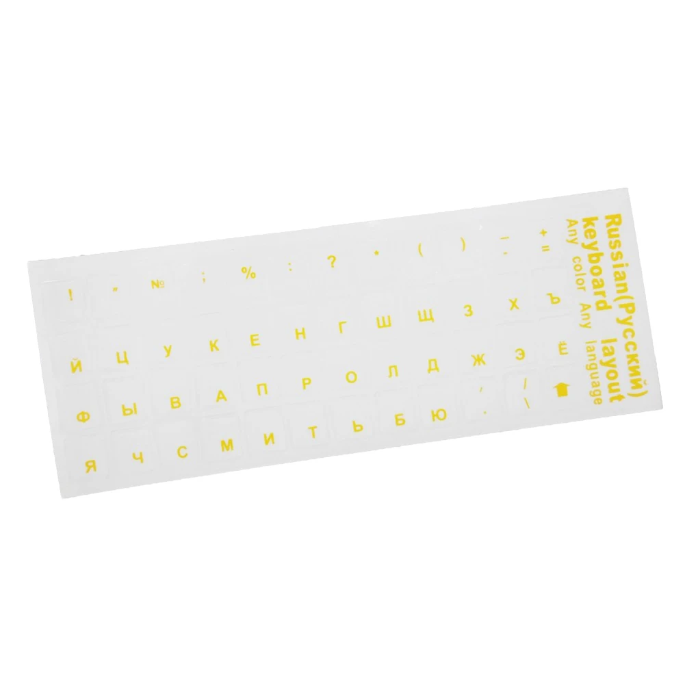  Russian Keyboard Transparent Stickers Paster Tags Strong Viscosity Keyboard Cover Alphabet Layout With Button Letter Waterproof