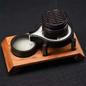 

1PC Creative Wooden Incense Burner Smoke Backflow Censer Wood Furnace Living Room Coil Incense Holder Home Sandalwood