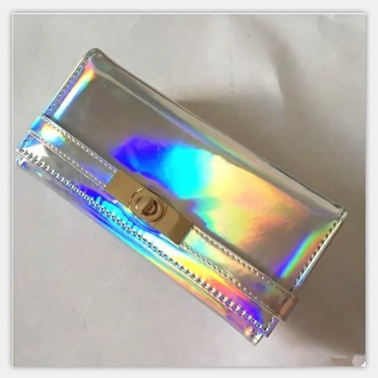 Korean Women Hologram Laser Wallet Large Capacity Fashion Womens Wallets And Purses Luxury Brand