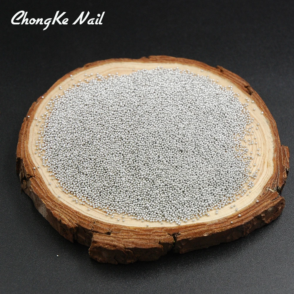 50 г/упак. Серебристые мини стеклянные икры Гель лак для дизайна ногтей жемчужные