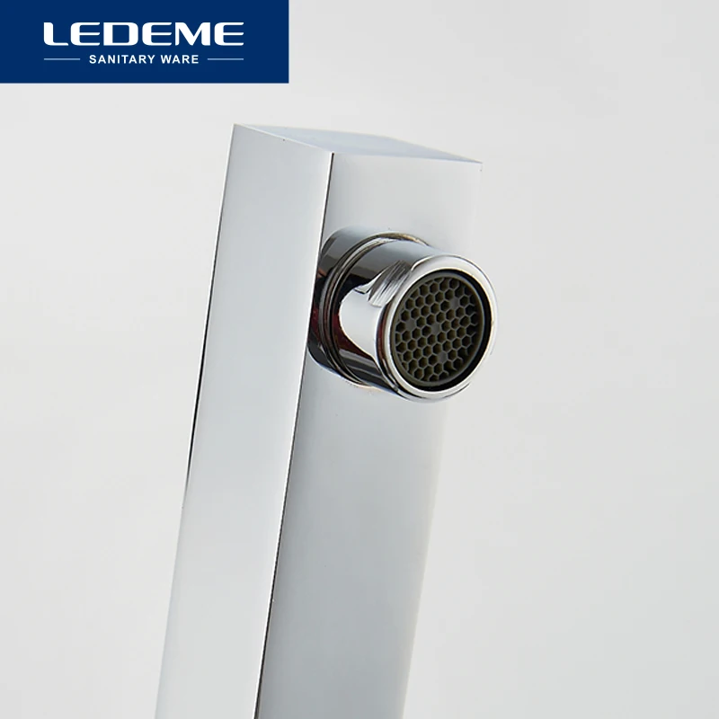 LEDEME Смеситель для кухни высокий с гайкой латунь Цвет: хром L4030 2|tap for kitchen|kitchen faucet