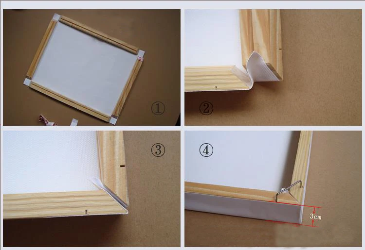 Простая Diy деревянная внутренняя рамка деревянная рамка фоторамка световая рамка для картины на холсте картина маслом настенная художественная рамка