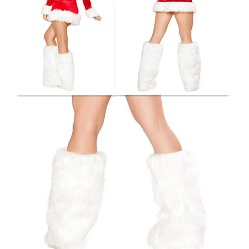1 Pair Winter Sexy Women's Boots Cuffs Faux Rabbit Fur Shoes Legs