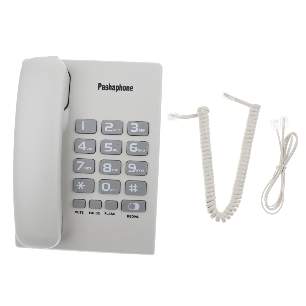 Corded Telephone Dual Port Landline Phone Hanging Wired Wall Home Telephone Corded Business Phone