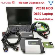 MB Star SD Подключение C4 с ноутбуком D630 и новейшее программное обеспечение-05 Dignosis C4 автомобильный диагностический инструмент компактный SD 4 OBD2 сканер