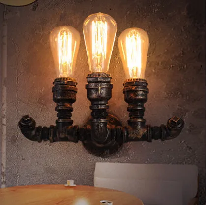 

IWHD Iron Water Pipe Loft Style Wall Lamp Industrial Vintage Wall Lights Fixtures For Home Lighting Applique Murale Luminaire
