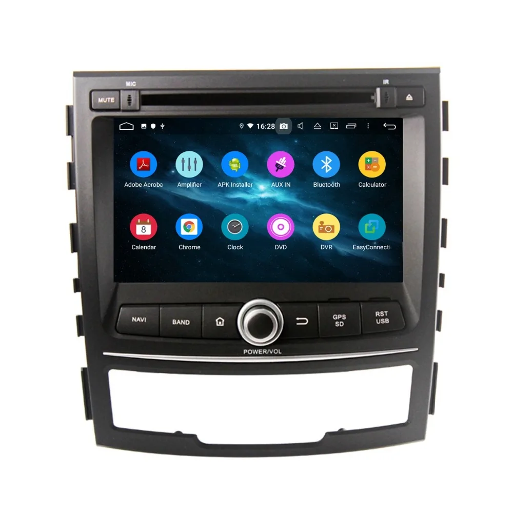 Top DSP 4GB RAM 8-Core 7" Android 9.0 Car DVD Head Unit for SsangYong Korando 2010 2011 2012 2013 Radio GPS WIFI Bluetooth 4.2 USB 4